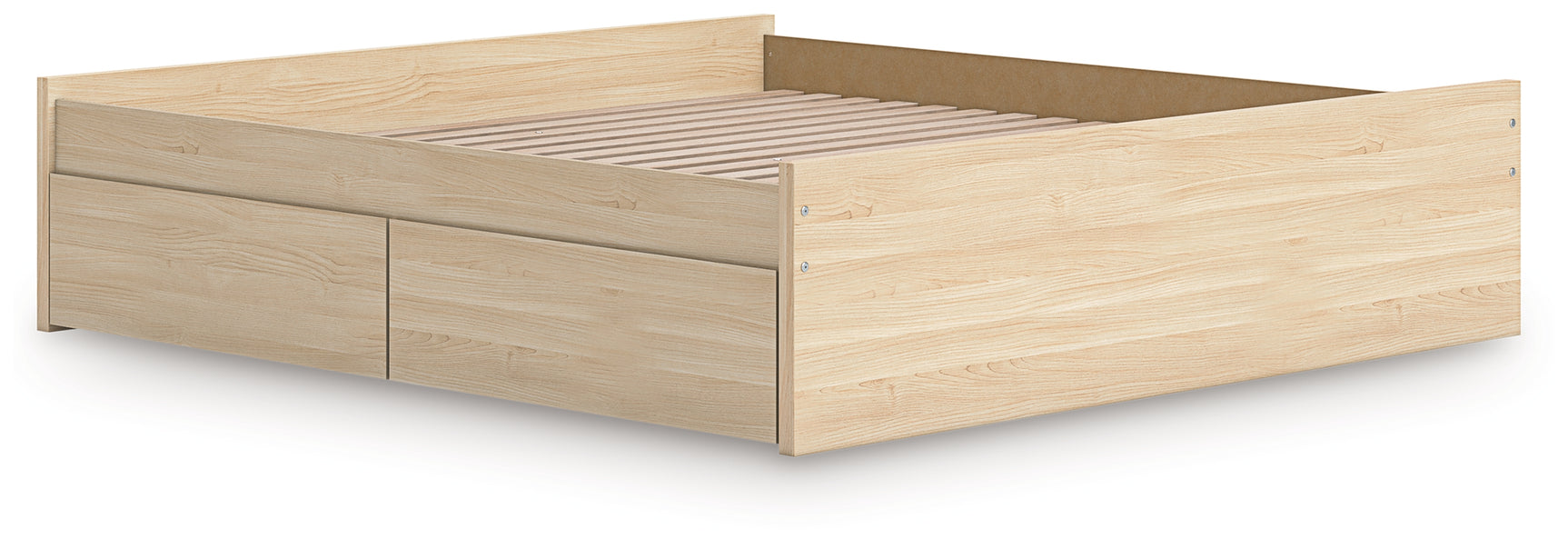 Onita Natural King Platform Bed with 1 Side Storage (Online Special Price) - Ornate Home