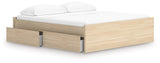 Onita Natural King Platform Bed with 1 Side Storage (Online Special Price) - Ornate Home