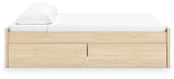 Onita Natural King Platform Bed with 1 Side Storage (Online Special Price) - Ornate Home