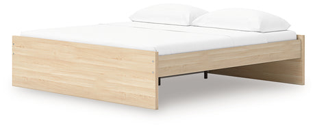 Onita Natural King Platform Bed with 1 Side Storage - Ornate Home