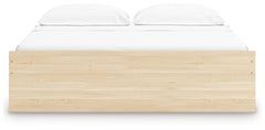 Onita Natural King Platform Bed with 1 Side Storage - Ornate Home