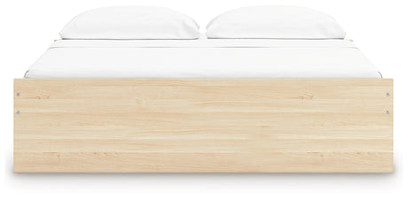 Onita Natural King Platform Bed with 1 Side Storage - Ornate Home