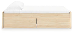 Onita Natural King Platform Bed with 1 Side Storage - Ornate Home