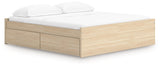 Onita Natural King Platform Bed with 2 Side Storage (Online Special Price) - Ornate Home