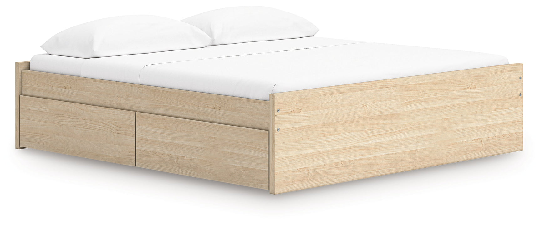 Onita Natural King Platform Bed with 2 Side Storage (Online Special Price) - Ornate Home
