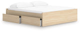Onita Natural King Platform Bed with 2 Side Storage (Online Special Price) - Ornate Home