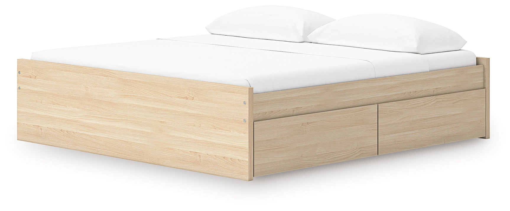 Onita Natural King Platform Bed with 2 Side Storage (Online Special Price) - Ornate Home