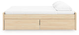 Onita Natural King Platform Bed with 2 Side Storage (Online Special Price) - Ornate Home