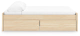 Onita Natural King Platform Bed with 2 Side Storage (Online Special Price) - Ornate Home