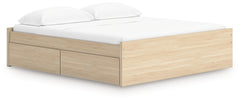 Onita Natural King Platform Bed with 2 Side Storage - Ornate Home
