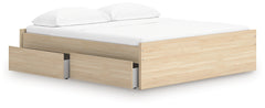 Onita Natural King Platform Bed with 2 Side Storage - Ornate Home
