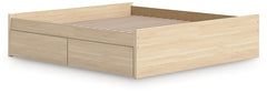 Onita Natural King Platform Bed with 2 Side Storage - Ornate Home