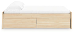 Onita Natural King Platform Bed with 2 Side Storage - Ornate Home