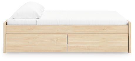 Onita Natural King Platform Bed with 2 Side Storage - Ornate Home