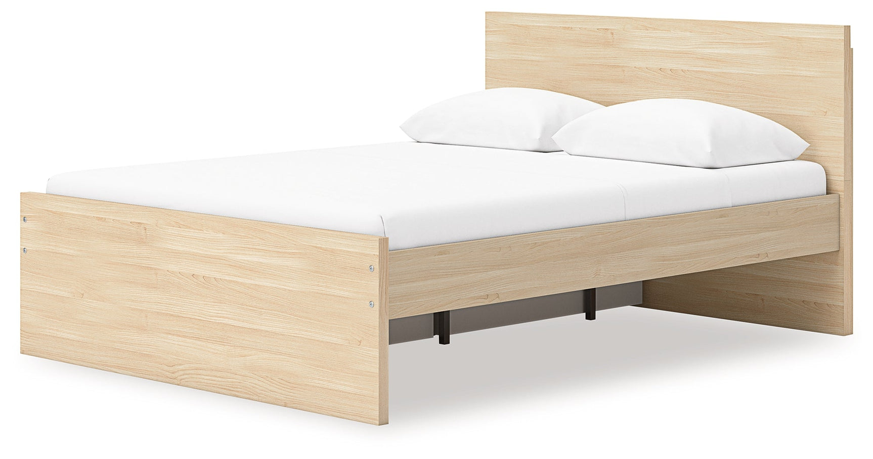 Onita Natural Queen Panel Platform Bed with 1 Side Storage (Online Special Price) - Ornate Home