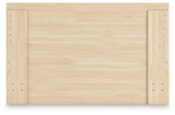 Onita Natural Queen Panel Platform Bed with 1 Side Storage (Online Special Price) - Ornate Home
