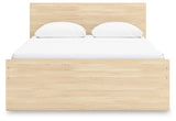 Onita Natural Queen Panel Platform Bed with 1 Side Storage (Online Special Price) - Ornate Home
