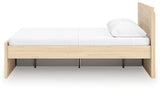 Onita Natural Queen Panel Platform Bed with 1 Side Storage (Online Special Price) - Ornate Home