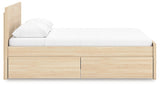 Onita Natural Queen Panel Platform Bed with 1 Side Storage (Online Special Price) - Ornate Home