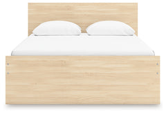 Onita Natural Queen Panel Platform Bed with 1 Side Storage - Ornate Home