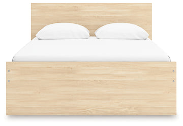 Onita Natural Queen Panel Platform Bed with 1 Side Storage - Ornate Home