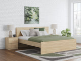 Onita Natural Queen Panel Platform Bed with 2 Side Storage (Online Special Price) - Ornate Home