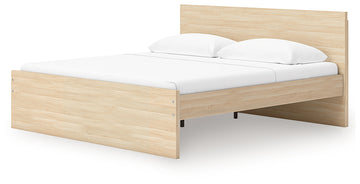 Onita Natural Queen Panel Platform Bed with 2 Side Storage - Ornate Home