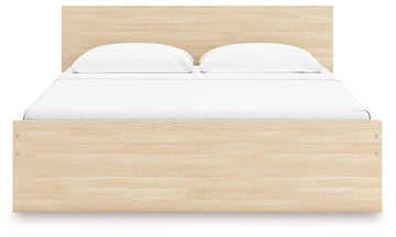 Onita Natural Queen Panel Platform Bed with 2 Side Storage - Ornate Home