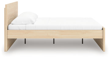 Onita Natural Queen Panel Platform Bed with 2 Side Storage - Ornate Home