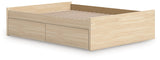 Onita Natural Queen Platform Bed with 1 Side Storage (Online Special Price) - Ornate Home