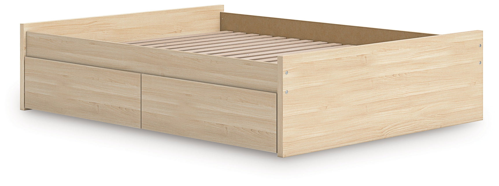Onita Natural Queen Platform Bed with 1 Side Storage (Online Special Price) - Ornate Home