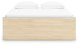 Onita Natural Queen Platform Bed with 1 Side Storage (Online Special Price) - Ornate Home
