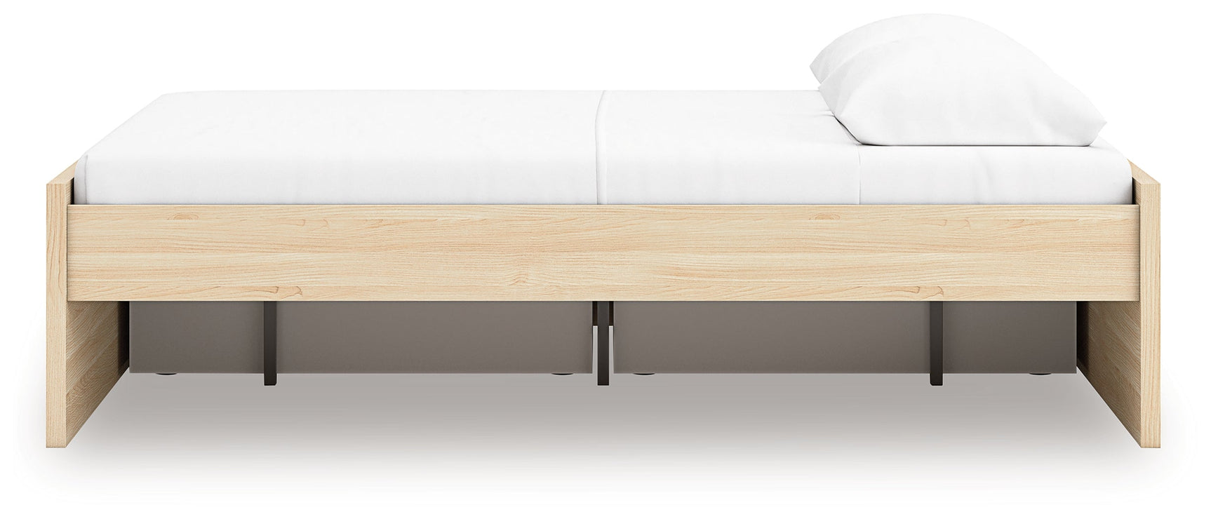 Onita Natural Queen Platform Bed with 1 Side Storage (Online Special Price) - Ornate Home