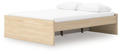 Onita Natural Queen Platform Bed with 1 Side Storage - Ornate Home