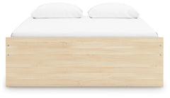 Onita Natural Queen Platform Bed with 1 Side Storage - Ornate Home