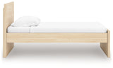 Onita Natural Twin Panel Platform Bed (Online Special Price) - Ornate Home