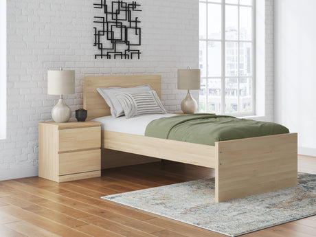 Onita Natural Twin Panel Platform Bed - Ornate Home