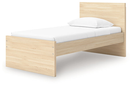 Onita Natural Twin Panel Platform Bed - Ornate Home