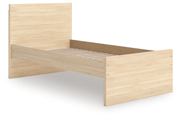 Onita Natural Twin Panel Platform Bed - Ornate Home