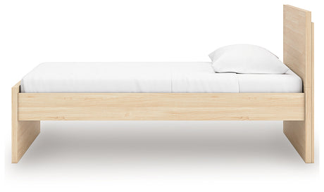 Onita Natural Twin Panel Platform Bed - Ornate Home