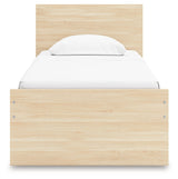 Onita Natural Twin Panel Platform Bed with 1 Side Storage (Online Special Price) - Ornate Home