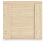 Onita Natural Twin Panel Platform Bed with 1 Side Storage - Ornate Home