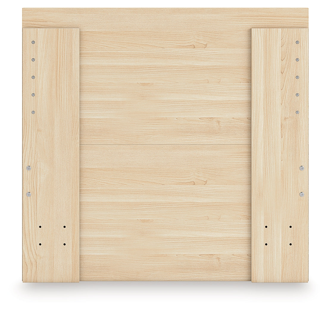 Onita Natural Twin Panel Platform Bed with 1 Side Storage - Ornate Home