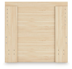 Onita Natural Twin Panel Platform Bed with 1 Side Storage - Ornate Home