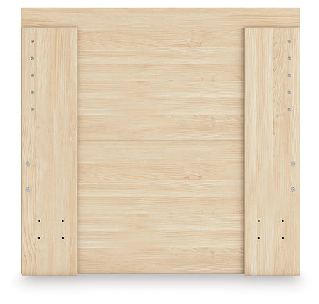 Onita Natural Twin Panel Platform Bed with 1 Side Storage - Ornate Home