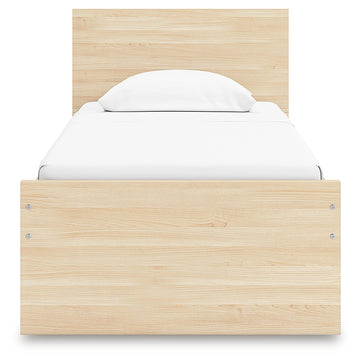 Onita Natural Twin Panel Platform Bed with 1 Side Storage - Ornate Home