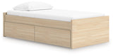 Onita Natural Twin Platform Bed with 1 Side Storage (Online Special Price) - Ornate Home