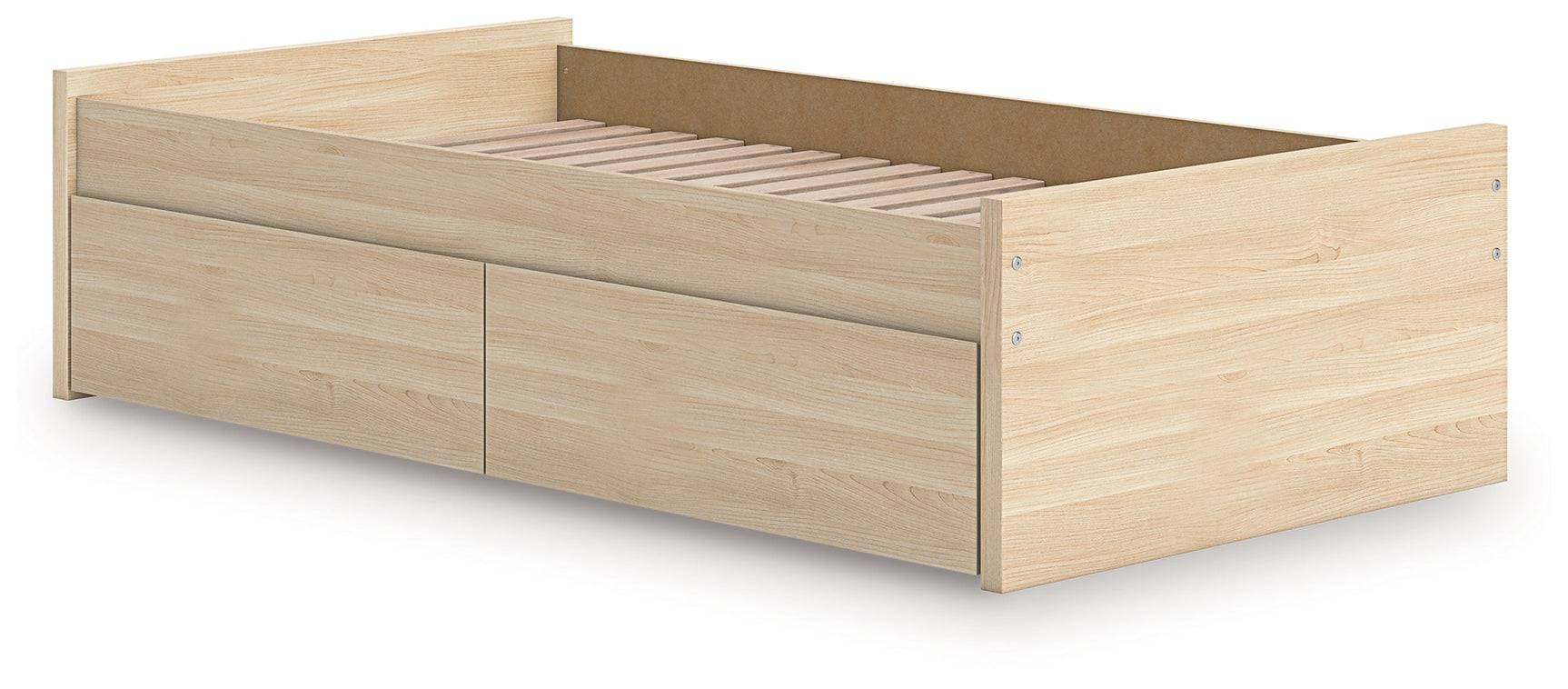 Onita Natural Twin Platform Bed with 1 Side Storage (Online Special Price) - Ornate Home