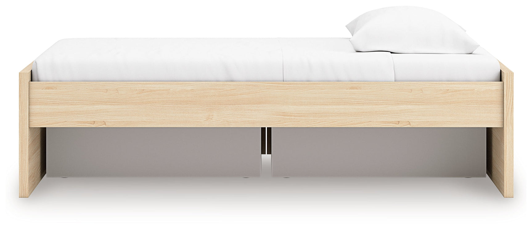 Onita Natural Twin Platform Bed with 1 Side Storage (Online Special Price) - Ornate Home