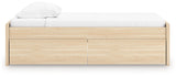 Onita Natural Twin Platform Bed with 1 Side Storage (Online Special Price) - Ornate Home